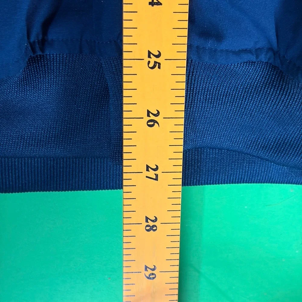 House of Scotland Golf Vest Windbreaker Mens L Navy V-Neck Wind Shirt Pullover